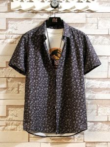 Áo Sơ Mi Nam Tay Ngắn Mùa Hè Mỏng Bằng Lụa Băng in Hoa Dáng Ôm Vừa Vặn Thời Trang Thương Hiệu Quần Áo Nam