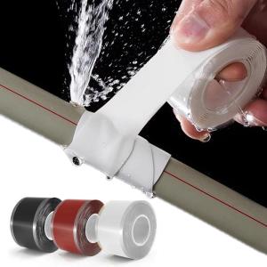 Self-Fusing Silicone Tape Instant Leak Repair for Kitchen & Plumbing Waterproof Sealant for PVC/Glass/Metal/Stone Surfaces