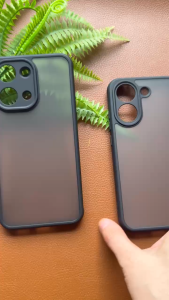 Ốp lưng Xiaomi Poco X8 Pro X8 Pro Max viền màuchống bám vân tay ( màu Đen)