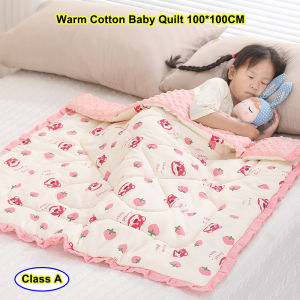 Thicken 3D Doudou Velvet Baby Quilt Warm Ruffled Cotton Boys Girls Sleeping Cover Blanket 100*100CM