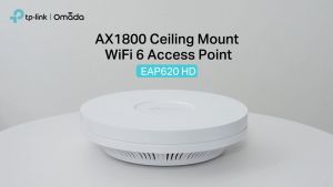TP-LINK Tplink AX1800 Ceiling Mount Dual Band 2.5GHz 5GHz Wifi AP Access Point Omada POE & 12V DC Powered EAP620 HD