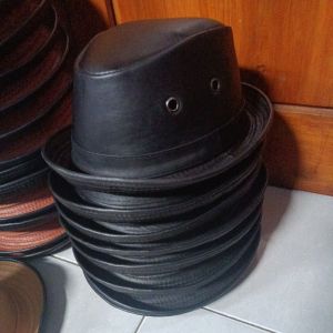 Topi tompi kulit 100% garut banyak pilihan warna