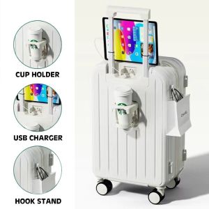 20/24 Inch Anti-Scratch Luggage 360° Universal Wheel Suitcase USB Port Luggage Luggage Trolley Travel Bag