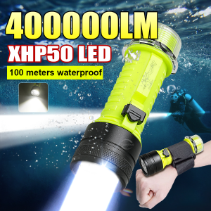 2025 New XHP50 LED Diving Flashlight Super Bright Underwater Torch Powerful Professional Diving Flashlights Type C Rechargeable
