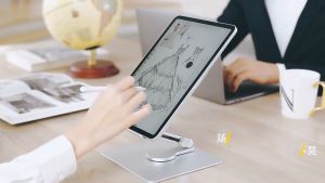 SG[In Stock] Tablet Stand Aluminum Alloy Folding IPad Stand 360° Retractable Rotary Phone Holder Anti-Slip Design Hollow Design Accelerates Heat Dissipation