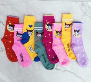 3 Pasang Kaos Kaki Anak cewek tk sd motif kuromii 4-8 tahun tebal nyaman Fashion