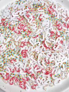 20PCS Luminous Creative Simulated Candy cane Resin Nail Charms Novel Colored Cane Nail Art Decorations DIY Christmas Series Nail