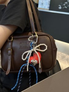 2024 Summer Miu Series Wind Alkaline Water Small Van Braided Rope Keychain Pendant Bag Decoration Pendant Keychain