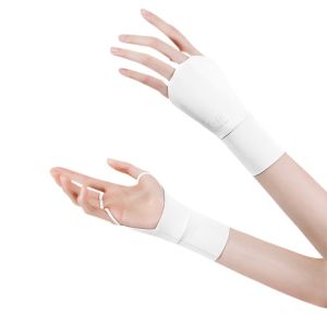 WRELS | Summer Half Finger Gloves Ice Silk Elastic Lightweight Golf Gloves Wrist Wristband Sun UV Protection Cycling Outdoor Gloves