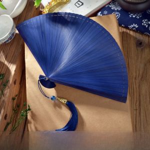 Full Bamboo Folding Fan Vintage Dragonfly Design Portable Mini Fan Retro Chinese Style Womens Handheld Artisanal Fan