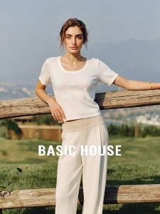 Basic House | U-Neck Casual T-Shirt