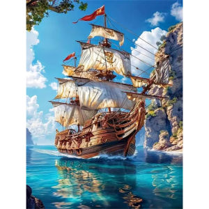 Scenic Boat Landscape with Nature Views Jigsaw Puzzle 500/1000/1200/2000PCS Stress Relief Puzzle Wall Art Decor Gift