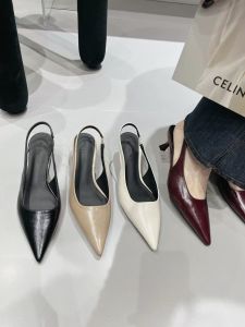 French Evening Wind Elegant Pointed Toe Womens Shoes Spring Summer New Simple Matchable Head Sandals Fairy High Heels