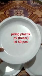 J.ONE/Piring Plastik Tebal Putih Bersih Cemerlang uk P6 P7 P9/uk makan pack