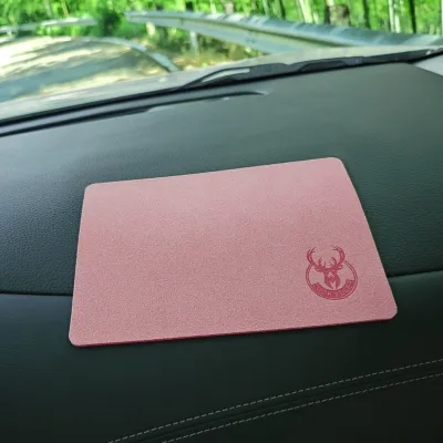 Car Dashboard Sun Protection Pad Anti-Slip Leather Office Desk Mat Vehicle Logo Plush Interior Decoration Non-Slip Mat