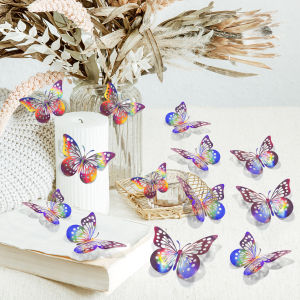 Talao 12 Pcs/Set Creative Hollow Butterfly DIY Art Home Wall Decor Wedding Birthday Decoration