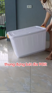 Thùng Chữ Nhật Cỡ Lớn Có Bánh Xe VIỆT NHẬT 5325/26/27/29/34/35/37 Hộp Đựng Đồ Đa Năng Có Nắp Khoá