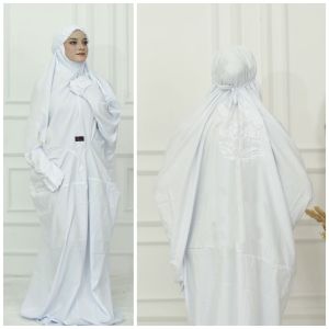 MUKENA TERUSAN POLINO BORDIR BUNGA DG KAIN BERWARNA | MUKENA LAJURAN VARIAN WARNA SANTRI DAN DEWASA