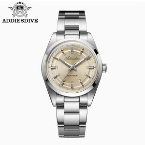 ADDIESDIVE 36mm Mens Quartz Watch 100m Water Resistance VH31 Movement BGW9 Super Luminous K1 Domed Glass Stainless Steel Case