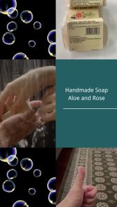 🌹芦荟玫瑰皂 Aloe Vera Rose Soap|天然草本洁面沐浴皂|敏感肌适用|美白保湿淡斑|温和不刺激 全身适用