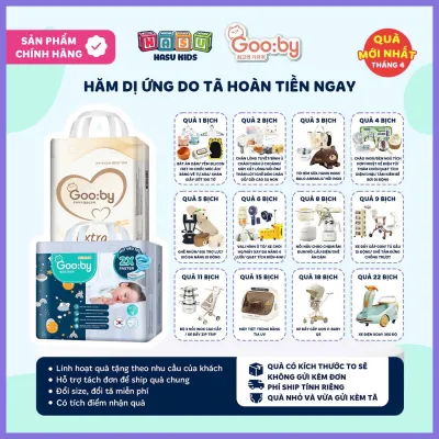 [Kèm Quà] Tã/bỉm quần dán Gooby/Premium chống tràn hiệu quả NB70/S56/M46/L56/XL52/XXL48 cho bé từ 6kg - 24kg