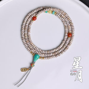 สร้อยข้อมือลูกปัดพุทธะขนาดเล็กสไตล์ฮิปฮอปแบบตัดตรง สไตล์ธรรมชาติ ลูกปัดพระจันทร์และดวงดาว ขนาดใหญ่ วัสดุอื่นๆ