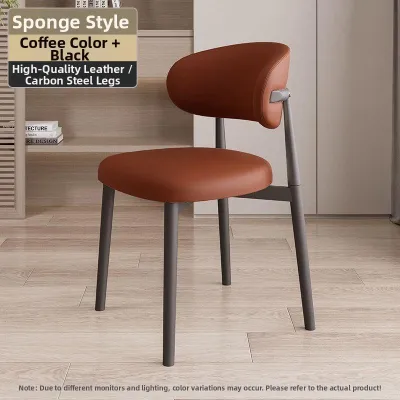 AYIJIE | Nordic Trendy Faux Wood Modern Minimalist Luxury Dining Chair