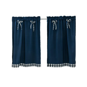 American Country Style Bow Short Curtain