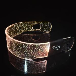 Led colorful luminous glitter glasses party glasses bar technology LED music festival science fiction glasses bar cheer cool mus