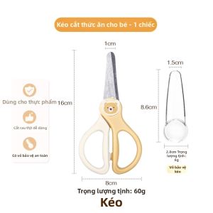SHUEHO | Kéo Cắt Thực Phẩm Cho Bé Di Động Thân thiện với Răng