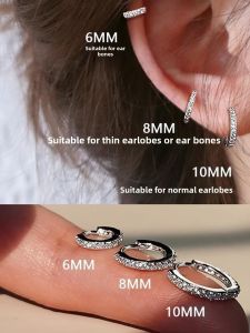 S925 Silver Needle Zircon Earrings Flashy High-End Sensation Ear Cuff Ear Ring Super Shiny Luxury Elegant Fashion Jewelry