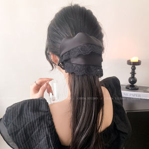 Black Lace Hair Ties Womens High Elasticity Ball Headbands Korean Style Fashionable Hair Accessories Stylish Hair Bands