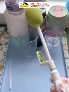 Cọ Rửa BìnhCốc Ly Cán Dài Bọt Biển Mềm – Làm Sạch Tận Miệng Bình Nắp Kín Khe Hẹp Dễ Dàng