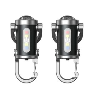 BALDR | Bright COB LED Keychain Flashlight-Multifunctional USB Rechargeable Work Light 6 Modes Outdoor Lantern for Emergency&Inspection