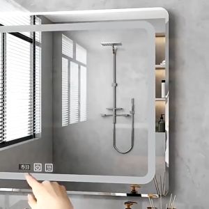 LED Bathroom Mirror Tricolor Light Round Mirror Round Mirror