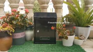 Iron Mailbox Garden Supplies House hanging Post Mail Box Lockable with Key Letter Box Lockset Waterproof Wall