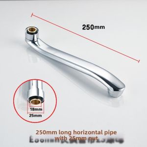 Omnidirectional Rotatable Large Bend Cold and Hot Water Faucet Stainless Steel