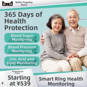 XIELEE | Health Monitoring Ring Glucose Blood Pressure Uric Acid Cholesterol Heart Rate Oxygen Sleep Movement