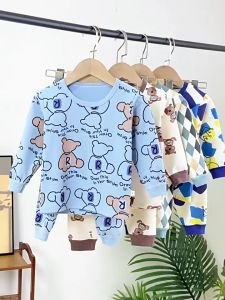 BAJU TIDUR ANAK CEWEK COWOK PIYAMA LENGAN PANJANG BAHAN KATUN IMPORT