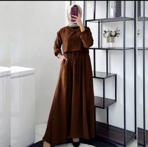 Dress Panjang Kekinian Gamis Ohaya Baju Wanita Model Terbaru Dress Gamis Terbaru Lebaran 2023