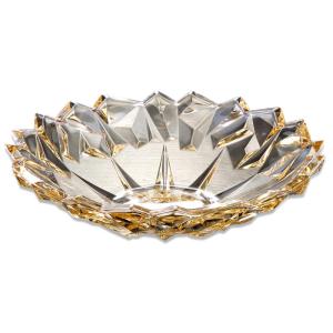 Large Size Crystal Glass Fruit Bowl Modern European Style Living Room Candy Plate Simple Design Kitchen Dining Table Decor