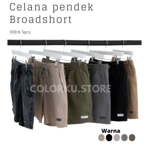 BEST SELLER Celana Pendek Boardshort Pria Wanita Kasual Santai Pantai Premium CELANA BROADSHORT BASIC DISTRO NYAMAN DI PAKAI 100rb dapat 5 pcs
