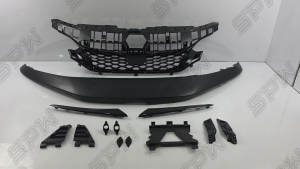 Honda Civic FE (2022-2024) Type-R Front Grill Upper Cover Lower Grill Foglamp Cover FL1 FL4 FL5 Top Grill ABS Material Gloss Black Grille Type R 2022 2023 2024