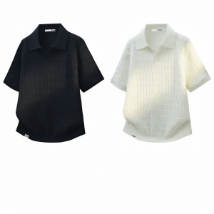 izzue | Retro Texture Youth Polo Shirt Short Sleeve
