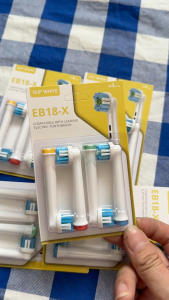 Đầu Bàn Chải Điện EB18-X 360 White Compatible tương thích với dòng bàn chải điện Oral-B – Lông Mềm Làm Sạch Sâu Hỗ Trợ Trắng Răng Combo 4 Đầu