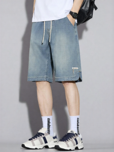Wood soon | Loose Ripped Design Mens Jean Shorts