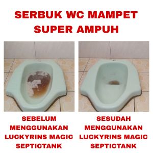 SERBUK WC MAMPET LUCKYRINS MAGIC SEPTICTANK