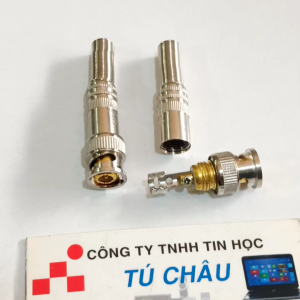 Đầu BNC lò xo vặn vít kết nối cho Camera đầu thu... Chất liệu Inox đầu cắm xi mạ
