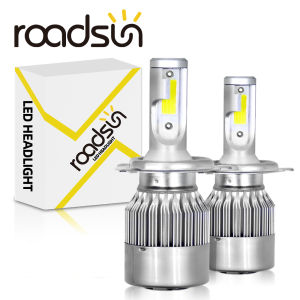 Roadusn 2Pcs Original H4 LED Headlight Bulbs H1 H7 H11 9005 9006 HB3 HB4 Fog Lamp Bulbs 70W 10000LM H13 9004 9007 Hi/Lo Beams COB 12V 6000K Conversion Kit ﻿Plug And Play