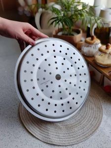 Thickened 1mm Stainless Steel 304 Steamer Pan Only Suitable for Wok Water Separation Large Size Layered Steaming Rack